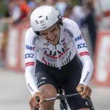 Isaac Del Toro (ici lors du Tour de Suisse 2024) est le nouveau maillot rose du Giro KEYSTONE/GIAN EHRENZELLER